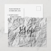 結婚式の返信カード | 紙のスクリプトのポストカード インビテーションポストカード (正面/裏面)