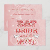 結婚式の返礼くんたち 招待状 (正面/裏面)