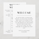 結婚式の週末のスケジュール & 歓迎のご案内 | プログラム (正面/裏面)