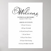 結婚式の進行スケジュール・タイムラインプログラム ポスター (正面)