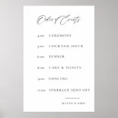 結婚式の進行表サイン | エレガント ミニマル ポスター (正面)