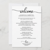 結婚式の進行表 コックテール - アイコン 結婚式 ウェルカム 招待状 (裏面)