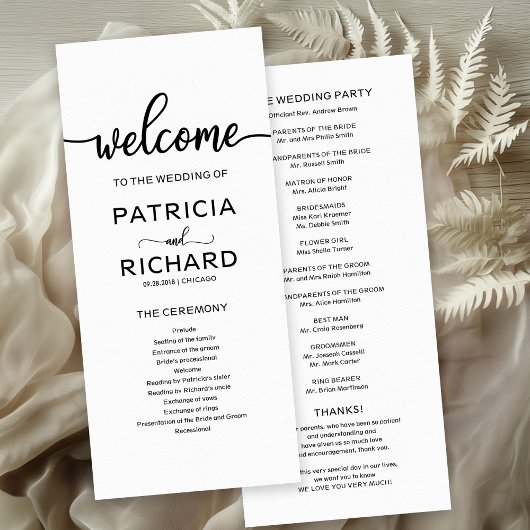 結婚式の進行表 セレモニープログラム プログラム