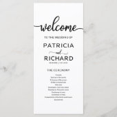 結婚式の進行表 セレモニープログラム プログラム (正面)