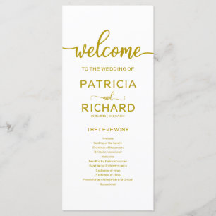 結婚式の進行表 式次第 ゴールド プログラム