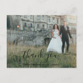 結婚式の郵便はがき　感謝 + 写真の掲載 ポストカード (正面)