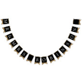 結婚式の金ゴールドの輝きの金ゴールドライト バンティングフラッグ (全)