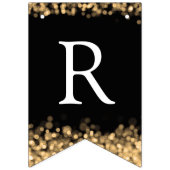 結婚式の金ゴールドの輝きの金ゴールドライト バンティングフラッグ (第2の旗)