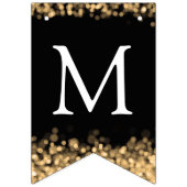 結婚式の金ゴールドの輝きの金ゴールドライト バンティングフラッグ (第1の旗)