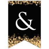 結婚式の金ゴールドの輝きの金ゴールドライト バンティングフラッグ (第3の旗)