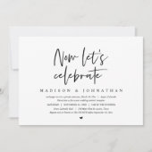 結婚式の隠し事、さぁお祝いしよう 招待状 (正面)