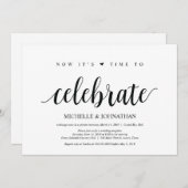 結婚式の隠し子出産のお祝いの招待状です。 招待状 (正面/裏面)