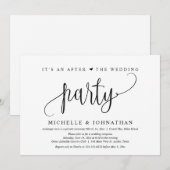 結婚式の隠し子出産パーティー、それは結婚式後のパーティー 招待状 (正面/裏面)