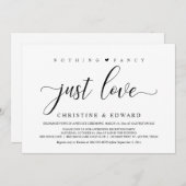 結婚式の隠し立て、エレガントな披露宴パーティーの招待状 招待状 (正面/裏面)