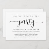 結婚式の隠し立て、ハッピーエバーアフターパーティー招待状 招待状 (正面/裏面)