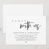 結婚式の隠し立て、パーティーにご一緒しましょう 招待状 (正面/裏面)