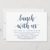結婚式の隠し立て、ランチにご一緒しましょう、新婚夫婦のご招待 招待状 (正面)