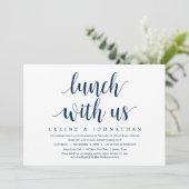 結婚式の隠し立て、ランチにご一緒しましょう、新婚夫婦のご招待 招待状 (スタンド正面)