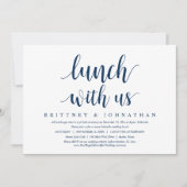 結婚式の隠し立て、ランチに一緒に、 新婚夫婦 招待状 (正面)