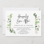 結婚式の隠し立て、幸せな日々を共に過ごすディナー 招待状 (正面)