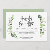 結婚式の隠し立て、幸せな日々を共に過ごすディナー 招待状 (正面/裏面)