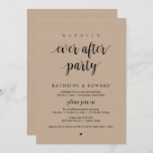 結婚式の隠し立て、幸せな永遠のパーティー、クラフト 招待状 (正面/裏面)