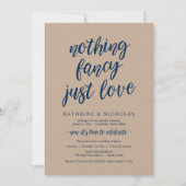 結婚式の隠し立て、特別なものは何もなし、ただ愛を込めて 招待状 (正面)