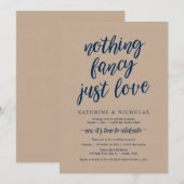 結婚式の隠し立て、特別なものは何もなし、ただ愛を込めて 招待状 (正面/裏面)