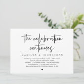 結婚式の隠し立て, 現代的なお祝いが続く 招待状 (スタンド正面)