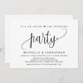 結婚式の隠し立て、結婚後のパーティー 招待状 (正面/裏面)