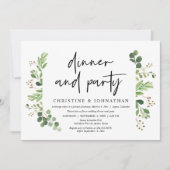 結婚式の隠し立て Dinner and Party Celebration 招待状 (正面)