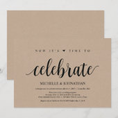 結婚式の隠し結婚のお祝いの招待状 招待状 (正面/裏面)