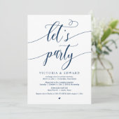 結婚式の隠し結婚のお祝い、パーティーをしよう！招待状 招待状 (スタンド正面)