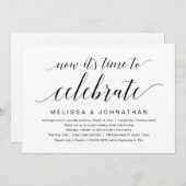 結婚式の隠し結婚式、さあお祝いしよう 招待状 (正面/裏面)