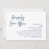 結婚式の隠し結婚式、幸せな結婚後のお祝い 招待状 (正面)