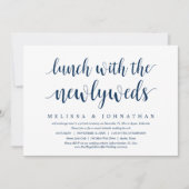 結婚式の隠し結婚式、 新婚夫婦とのランチ Invita 招待状 (正面)