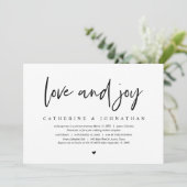 結婚式の隠し結婚式, 現代のミニマリスト, 愛と喜び 招待状 (スタンド正面)