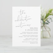 結婚式の隠し結婚式、祝賀会は続く 招待状 (スタンド正面)
