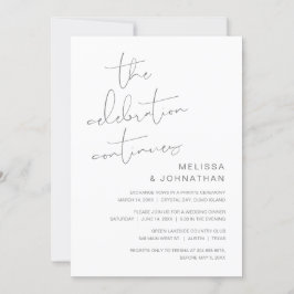 結婚式の隠し結婚式、祝賀会は続く 招待状