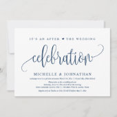 結婚式の隠し結婚式、結婚式後のお祝いの会 招待状 (正面)