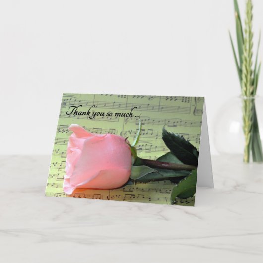 結婚式の音楽への感謝カード サンキューカード (正面)