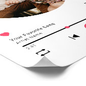 結婚式の音楽QRコード カップル記念日の写真 ポスター (角)