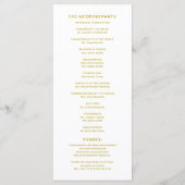 結婚式の順番 式次第 プログラム ゴールド (裏面)