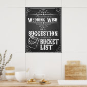 結婚式の願いを残すためのバケットリスト ポスター (キッチン)