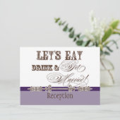 結婚式の食事と飲み会のフォーマルな招待状 招待状 (スタンド正面)