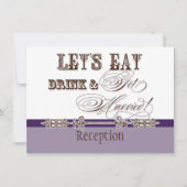 結婚式の食事と飲み会の正式な招待状 招待状 (正面)