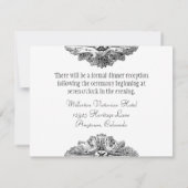 結婚式の食事と飲み会の正式な招待状 招待状 (裏面)