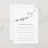 結婚式の食事の歌の音楽のオプション エンクロージャーカード (正面/裏面)