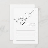 結婚式の食事の歌の音楽オプション エンクロージャーカード (正面/裏面)