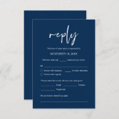 結婚式の食事への返信、食事の選択肢、曲のリクエスト エンクロージャーカード (正面/裏面)